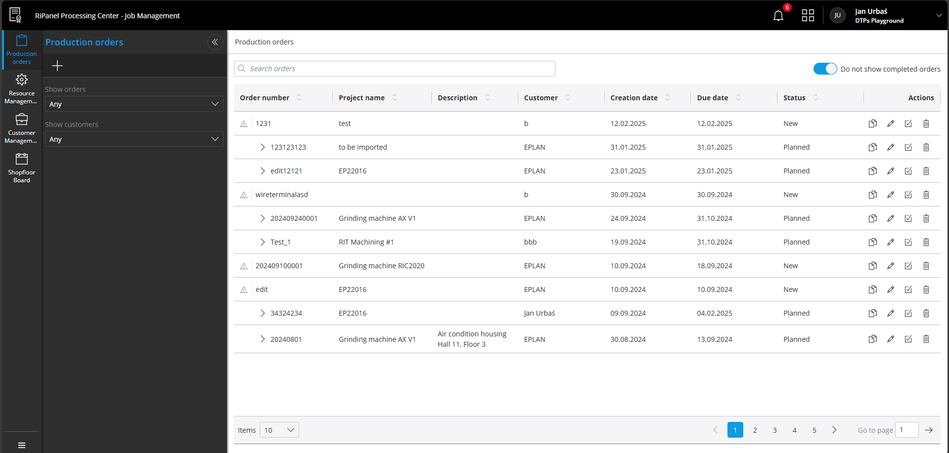 RiPanel Processing Center