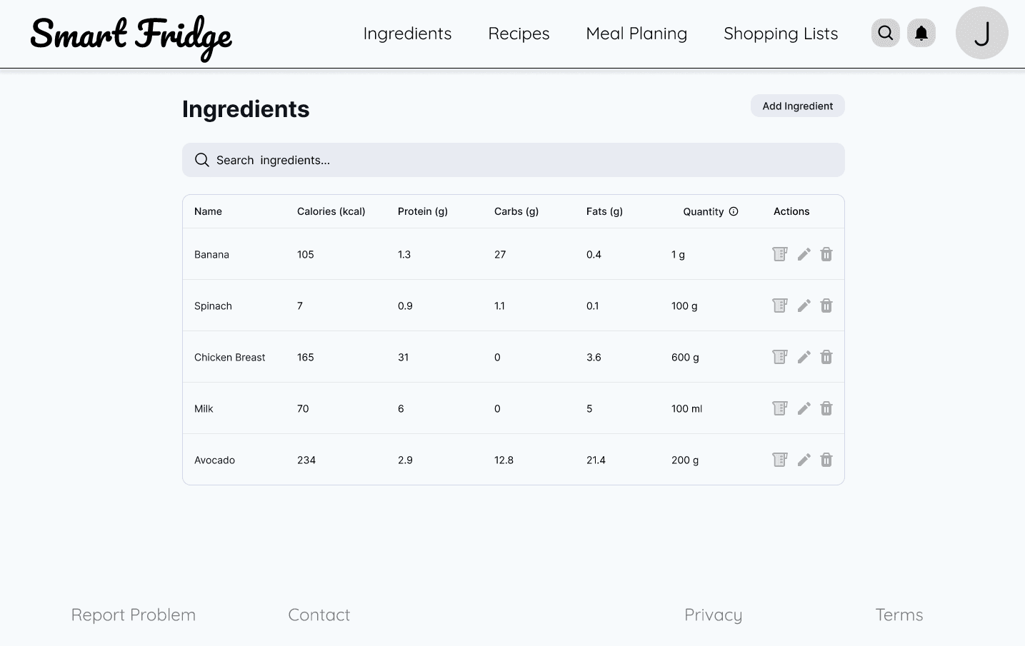 Smart Fridge Project